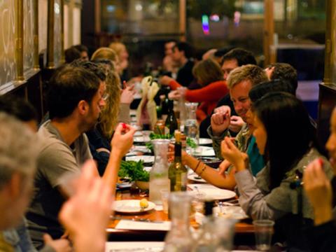 ... a basic dinner for two people at a neighborhood pub costs an average of $57 ...