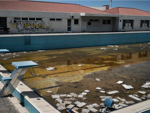 Athens' Olympic pool now abandoned.