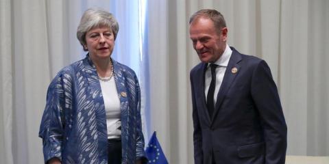 Theresa May y Donald Tusk Theresa May y Donald Tusk