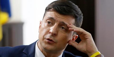 Ukrainian comedian Volodymyr Zelenskiy, who played the nation's president in a popular TV series, and is running for president in next month's election, is photographed on the set of a movie, in Kiev, Ukraine. Ukrainian comedian Volodymyr Zelenskiy, who played the nation's president in a popular TV series, and is running for president in next month's election, is photographed on the set of a movie, in Kiev, Ukraine.