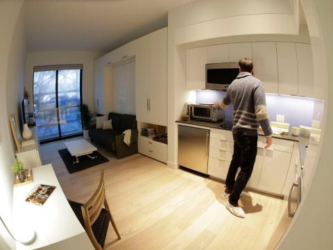 The units range from 260 to 360 square feet. For comparison, the average size of an apartment in Manhattan is 702 square feet.