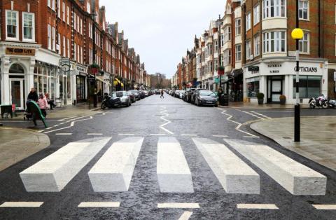 Pasos de cebra 3D en Londres Pasos de cebra 3D en Londres