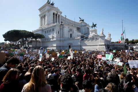 Huelga por el clima en Roma 