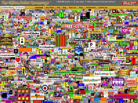 Alex Tew had the idea for The Million Dollar Homepage when he was a 21-year-old college kid. He would sell 1 million pixels for $1 a piece in advertising space. The profit? You guessed it.