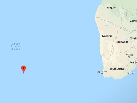 The island of Tristan da Cunha is more than 1,700 miles (nearly 2,800 kilometers) off the coast of Cape Town.