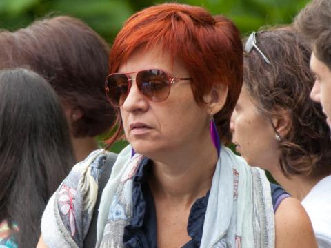 Sandra Ortega Mera at her mother's funeral on August 17, 2013 in Oleiros, Spain.