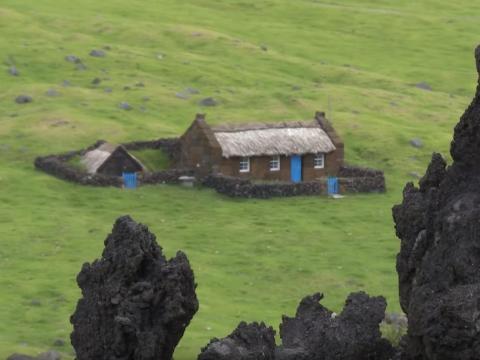 There's a museum called "Traditional Thatched House Museum" that's available as a guesthouse for one night for two people. The price includes tea, coffee, milk, sugar, candles, sleeping bags, and a "traditional Tristan cooked meal