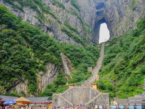 Cueva de Tianmen, Zhangjiajie, China