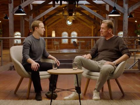El CEO de Facebook, Mark Zuckerberg (izq.) y el CEO de Axel Springer, Mathias Dopfner. El CEO de Facebook, Mark Zuckerberg (izq.) y el CEO de Axel Springer, Mathias Dopfner.