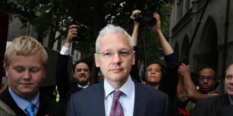 Ecuadorian officials deny WikiLeaks' claim that Julian Assange is about to be kicked out its embassy in London Ecuadorian officials deny WikiLeaks' claim that Julian Assange is about to be kicked out its embassy in London