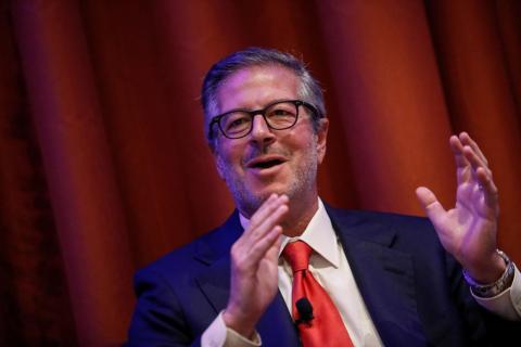 FILE PHOTO - Lee Olesky, co-founder and CEO of Tradeweb Markets LLC., speaks at the Sandler O'Neill + Partners Global Exchange and Brokerage Conference in New York FILE PHOTO - Lee Olesky, co-founder and CEO of Tradeweb Markets LLC., speaks at the Sandler O'Neill + Partners Global Exchange and Brokerage Conference in New York