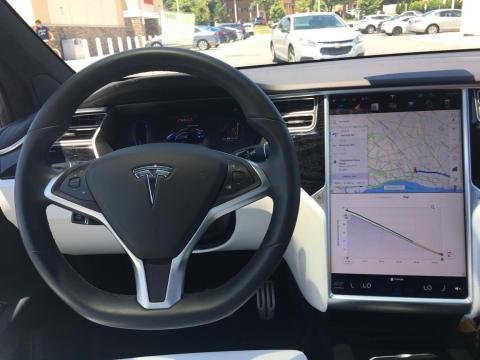 Tesla's Model X also has a digital instrument panel.