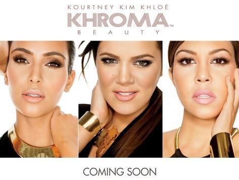 In November 2012, Kim and her sisters launched Khroma Beauty — a full range of cosmetics products.