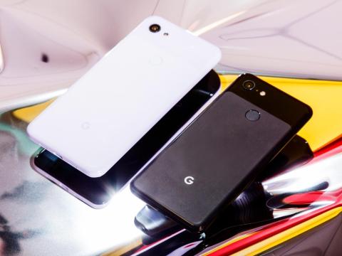 The Pixel 3a XL, left, and the Pixel 3.
