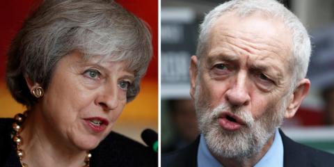 Theresa May and Jeremy Corbyn Theresa May and Jeremy Corbyn