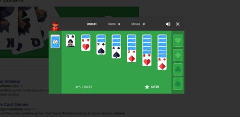 1. If you search for “solitaire,” you can play a round of the classic card game.