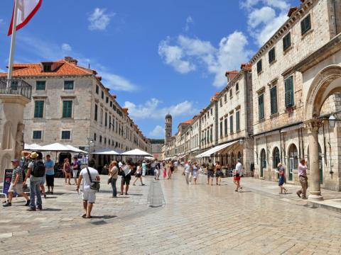 Dubrovnik, Croatia, has placed a restriction on cars in the city center. Dubrovnik, Croatia, has placed a restriction on cars in the city center.