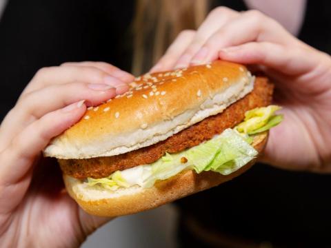 KFC's new 'Imposter Burger' is entirely vegan. KFC's new 'Imposter Burger' is entirely vegan.