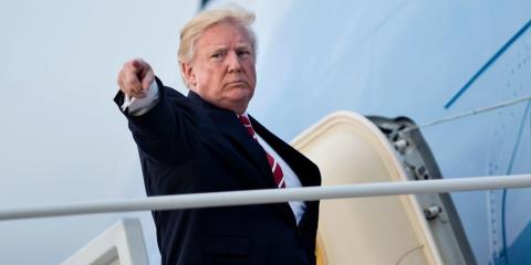 Trump met with very rude protest as he flies into Stansted Airport for UK state visit Trump met with very rude protest as he flies into Stansted Airport for UK state visit