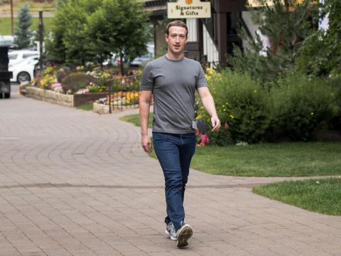 Mark Zuckerberg in tech CEO uniform. Mark Zuckerberg in tech CEO uniform.