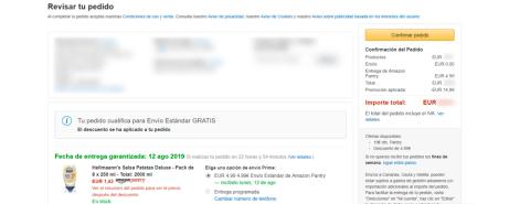 Amazon Pantry combina perfectamente aquellas que descuentan parte del montante total y los gastos de envío