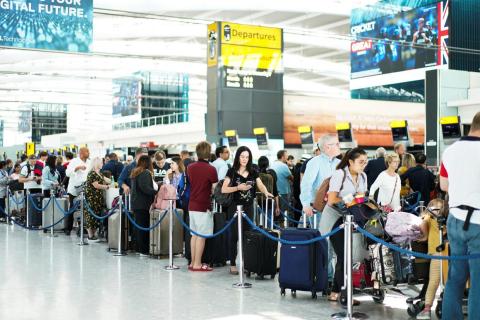 Terminal 5 at Heathrow Airport in London on August 7.