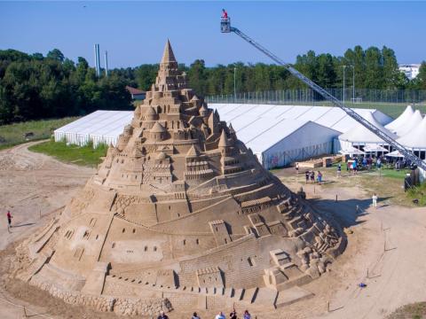 Childhood beach sandcastles suddenly look really tiny.
