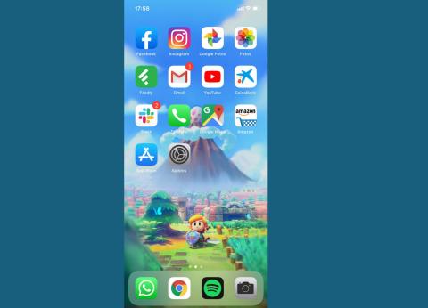 Pantalla principal de iOS 13 en un iPhone 11 Pantalla principal de iOS 13 en un iPhone 11
