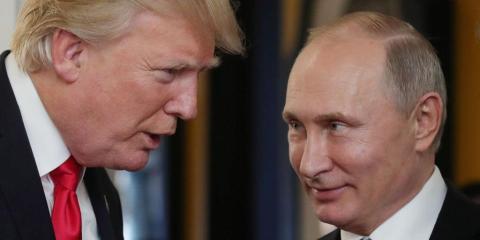 US President Donald Trump and Russian President Vladimir Putin in Vietnam in November 2017. US President Donald Trump and Russian President Vladimir Putin in Vietnam in November 2017.