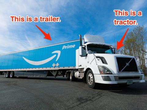 Amazon has had truck trailers since 2015. But tractors are new.