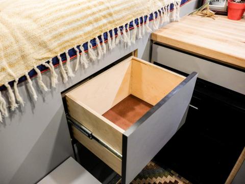 All of the drawers were fitted with a touch-to-open feature.