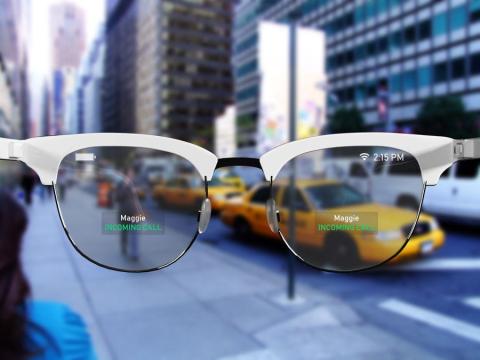 Un ejemplo de cómo podrían ser las gafas inteligentes. Un ejemplo de cómo podrían ser las gafas inteligentes.