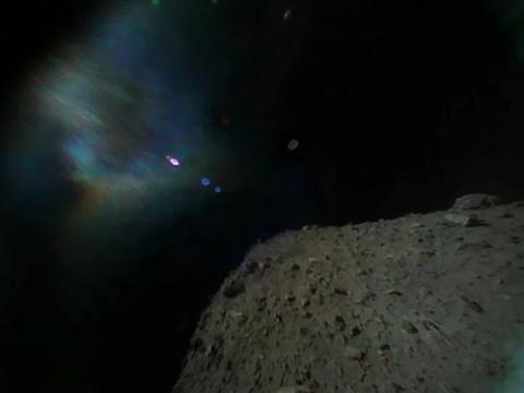 Hayabusa-2's view from the asteroid Ryugu.