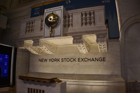 Podium del NYSE.