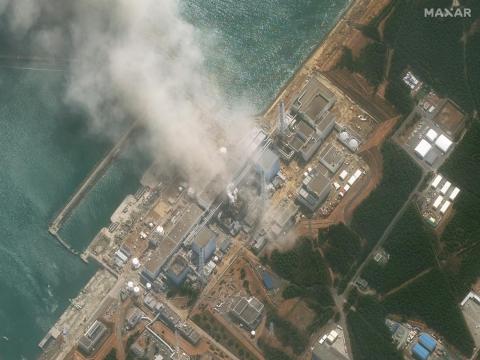 An explosion at the Fukushima power plant on March 14, 2011.