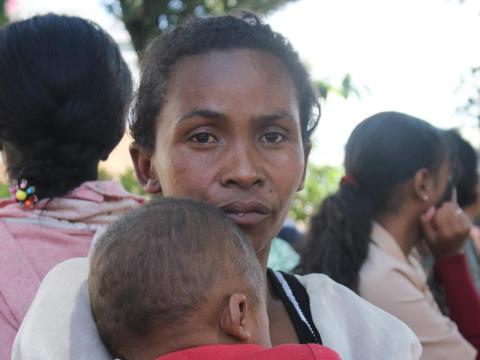 Lalatiana Ravonjisoas' five-month-old son Isaia died as a result of the measles in Madagascar. Lalatiana Ravonjisoas' five-month-old son Isaia died as a result of the measles in Madagascar.