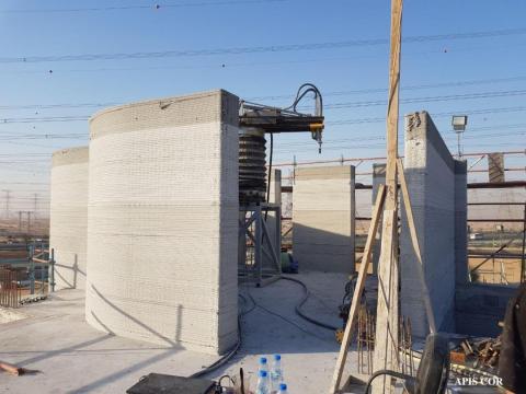 The walls are 31 feet tall and the structure is 6,900 square feet, making it the largest 3D-printed building ever, according to the Apis Cor.