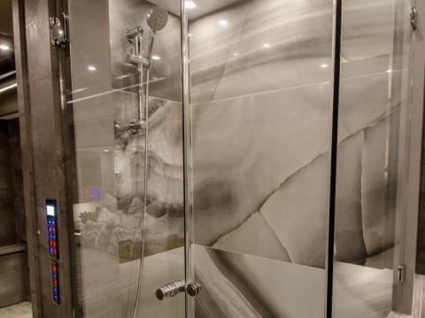 ... and a shower.