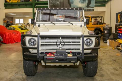 The build that can be dropped from a helicopter is the 1991 Mercedes-Benz 250GD Wolf, pictured below.