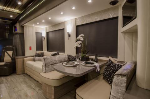 The dinette is expandable …