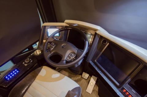 The driver seat has massage, heating, and cooling features.