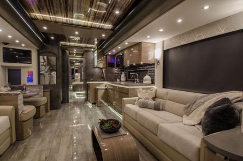 There are flush-mount windows that help save space, according to the manufacturer.