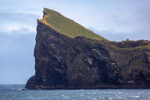 The island has extreme cliffs.