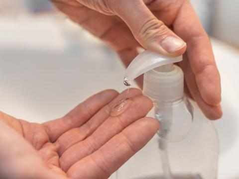 Make sure your hand sanitizer contains at least 60% alcohol.