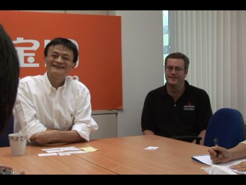 Alibaba cofounder Jack Ma and Porter Erisman at a press conference for Taobao after the SARS crisis. Alibaba cofounder Jack Ma and Porter Erisman at a press conference for Taobao after the SARS crisis.