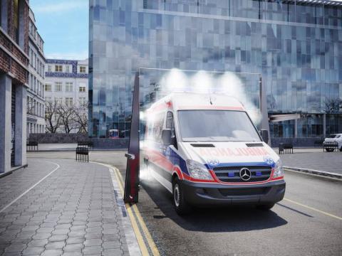 Arco que desinfecta coches en 15 segundos Arco que desinfecta coches en 15 segundos