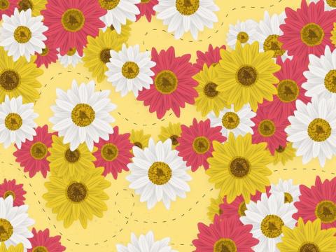 There's a bee hiding in this image. There's a bee hiding in this image.
