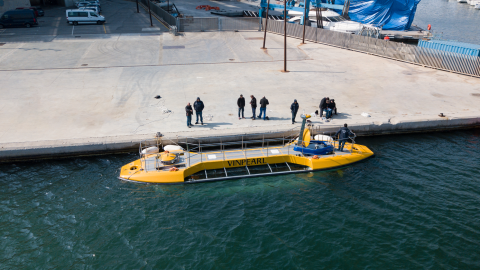 El submarino transparente de la compañía Triton Submarines.