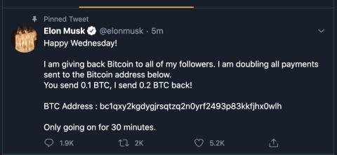 An example of one of the tweets sent by the hackers.
Twitter