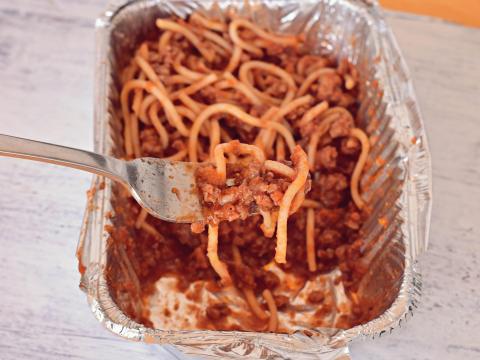 Frozen pasta can have an odd texture when it's heated up.